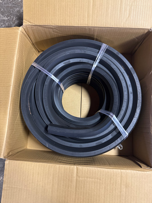 Channel Rubber Hex Flat 1/4" - Full Roll